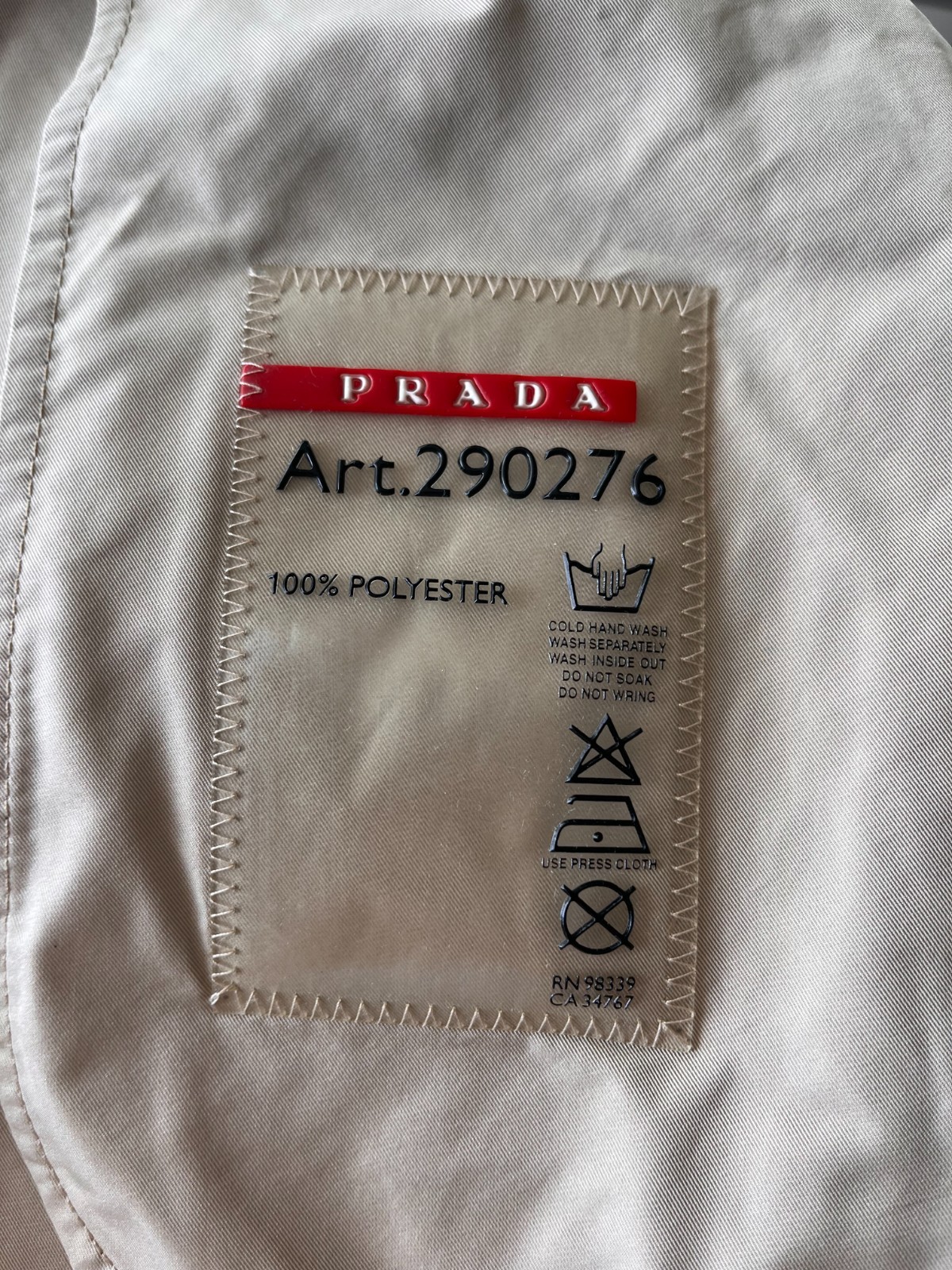 Prada Sport Pleated Trench Coat – Linea Rossa