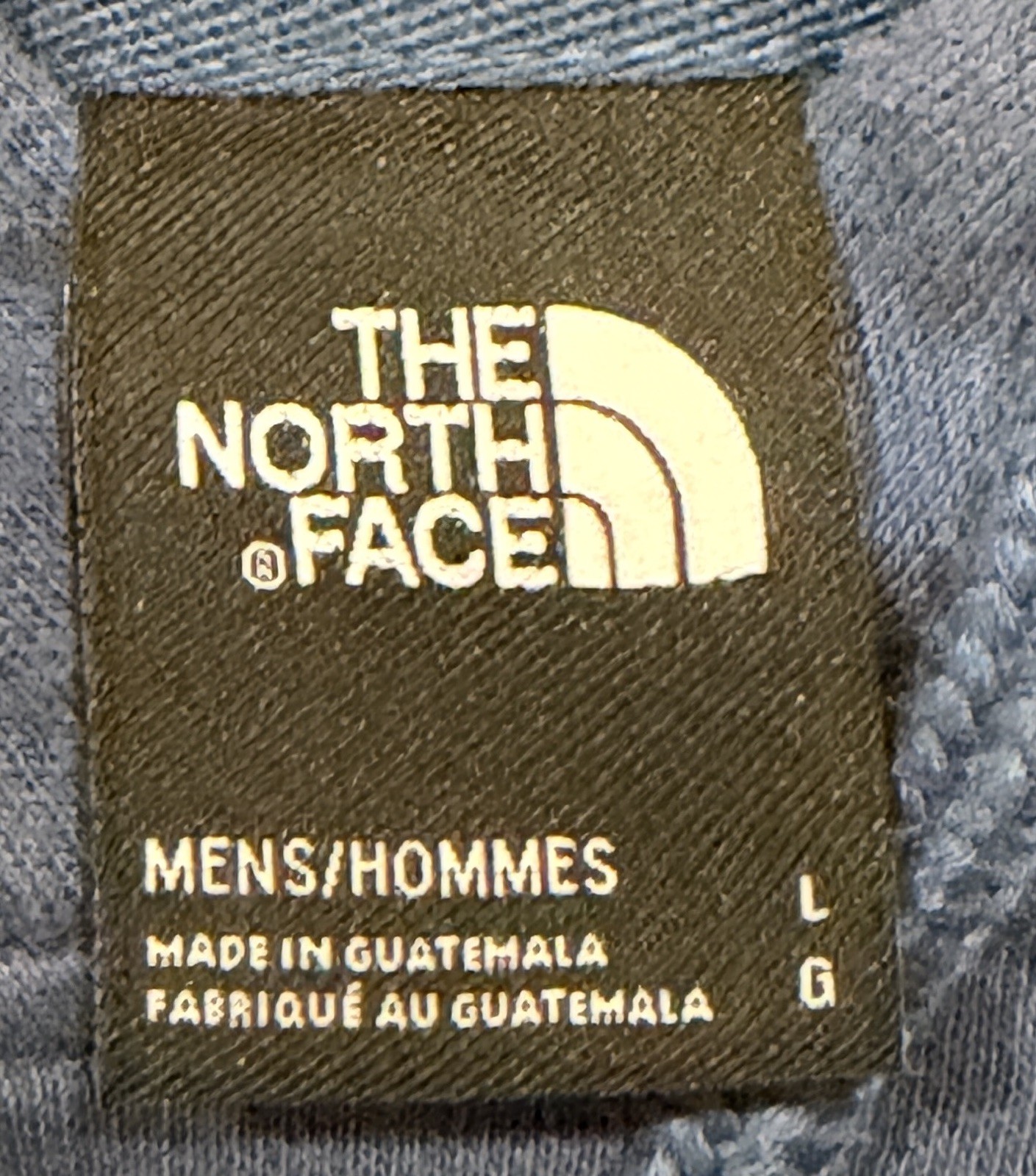 The North Face Men’s Blue Pullover Fleece Hoodie Logo Graphic Pockets Size L