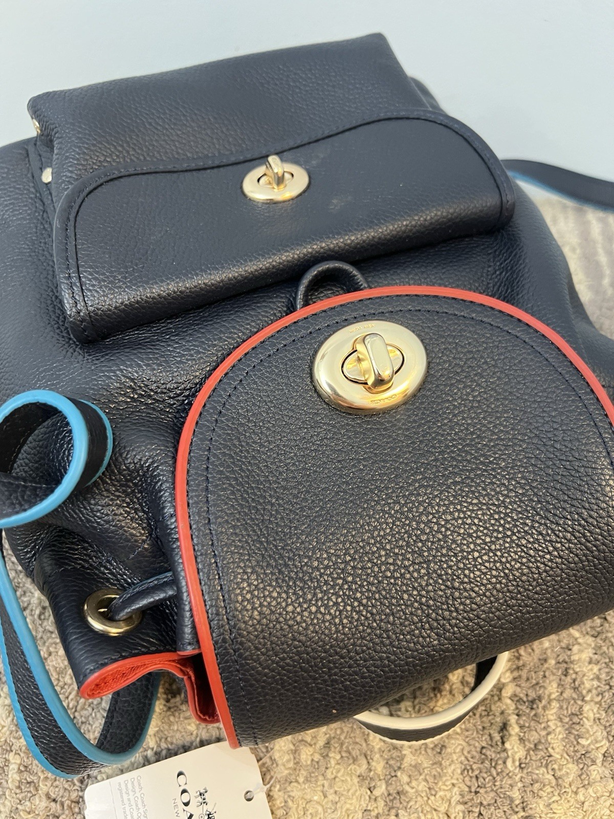 COACH 37789 Edgestain leather mini Backpack NWT
