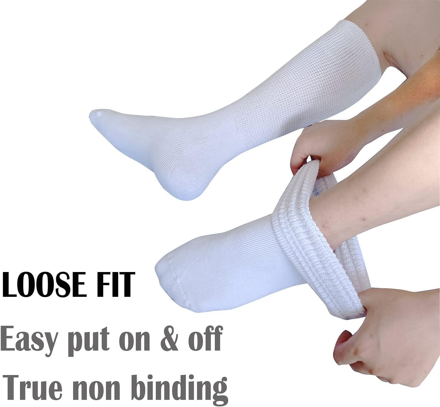 Extra Wide Socks for Lymphedema Swollen Feet Leg, Bariatric Socks, Cast Boot Soc