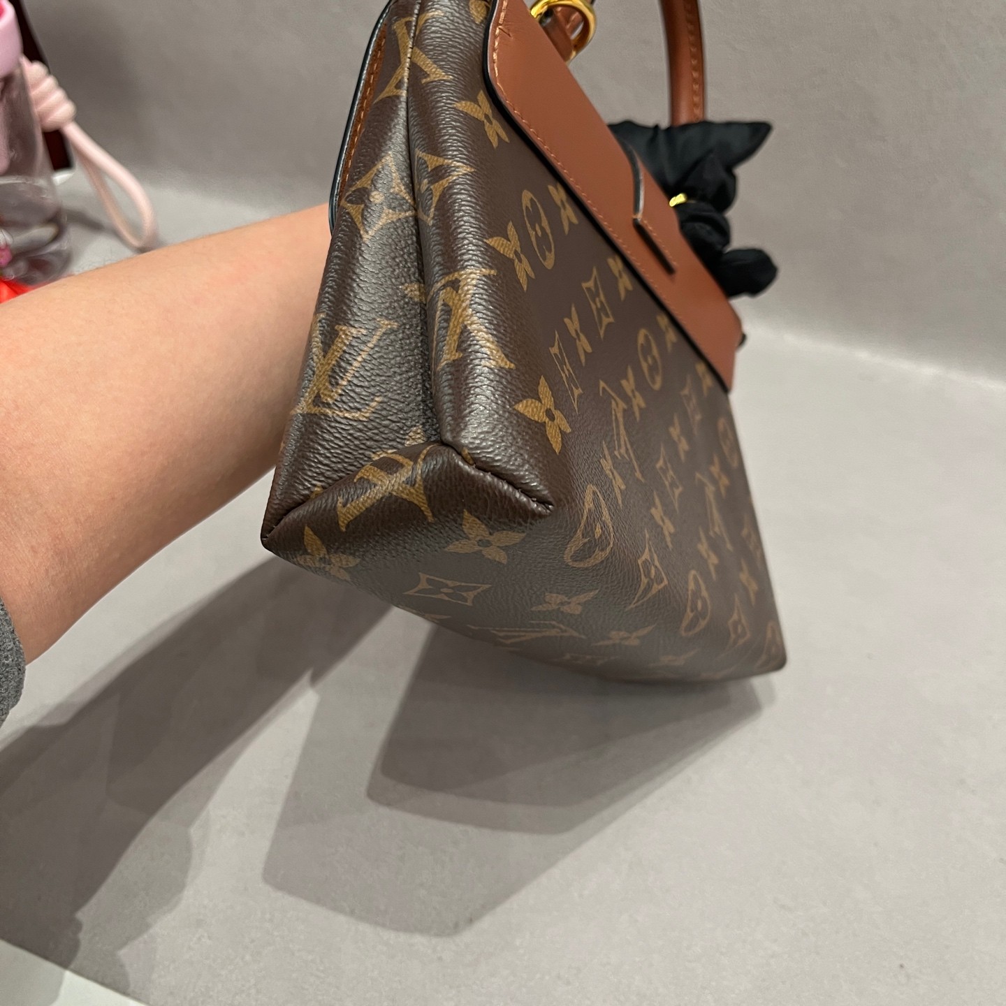 Louis Vuitton Locky BB Small Brown Monogram Caramel Top Handle Crossbody US Ship
