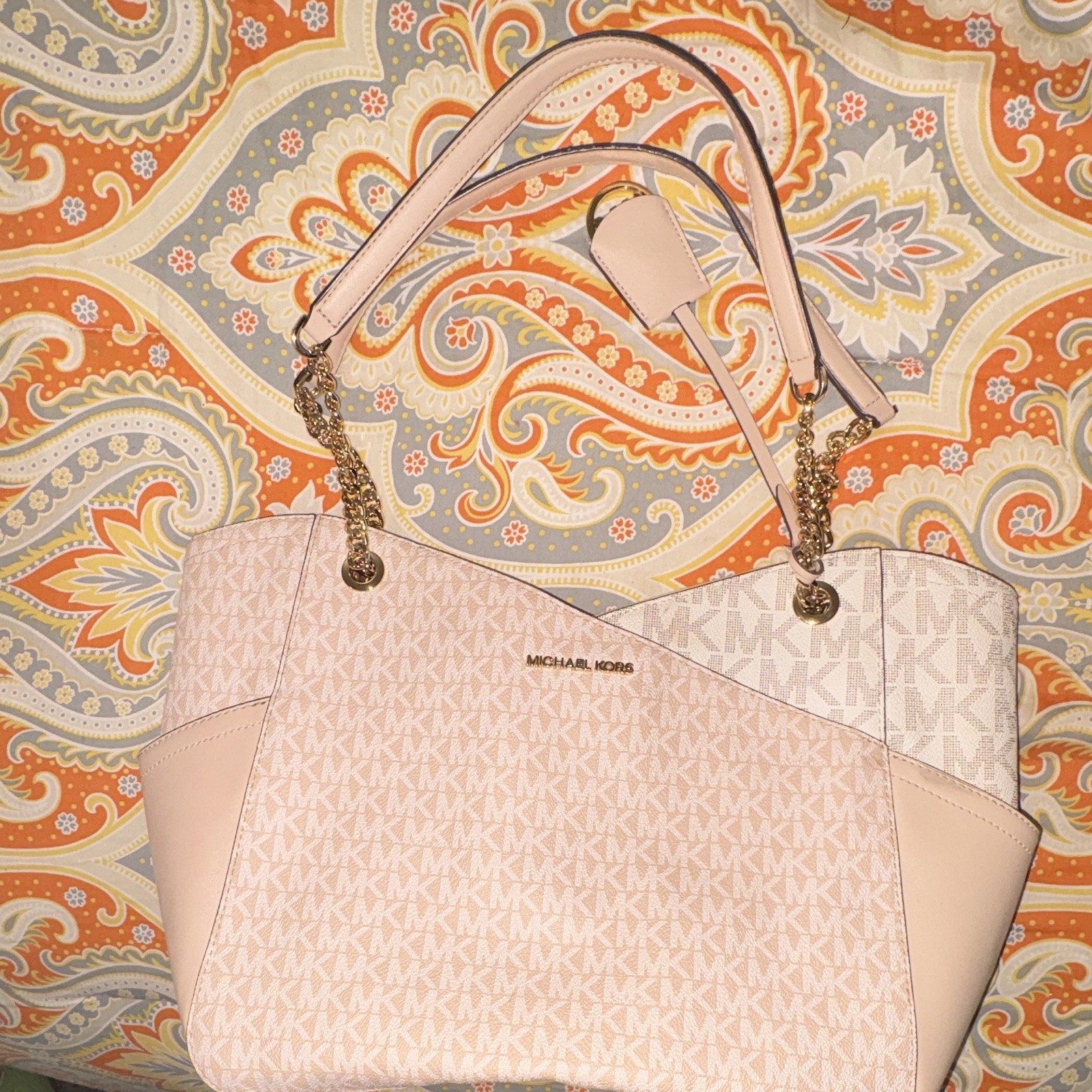 Michael Kors Jet Set Large Signature Logo Shoulder Bag