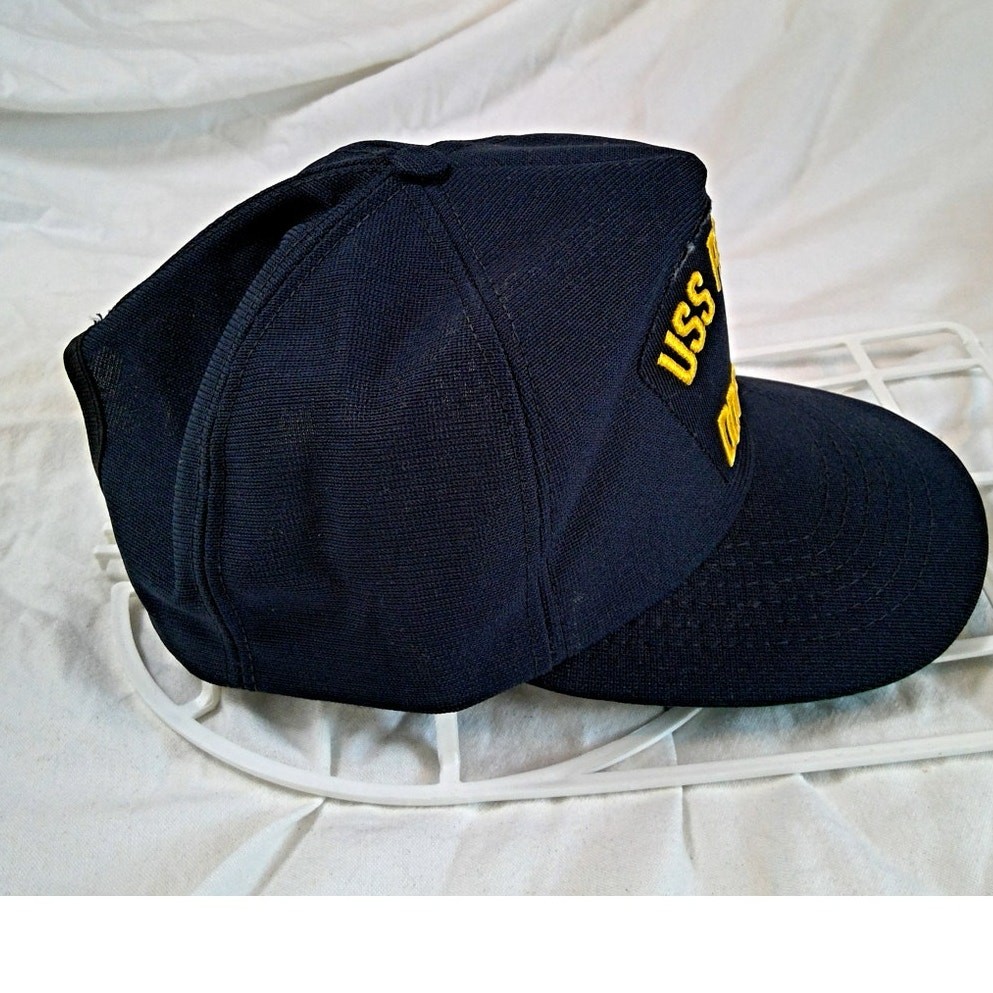 Baseball Hat/Cap “USS PREBLE DDG-46” in yellow lettering, adj strap back USCG