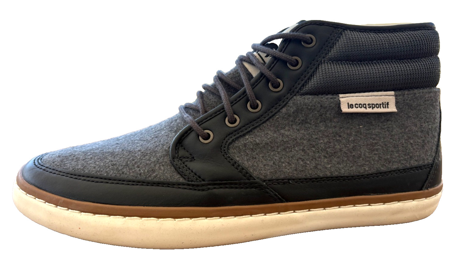 Le Coq Sportif Vavin Men’s Grey Mid Top Sneakers Sport Shoes 9 Trainers Athletic