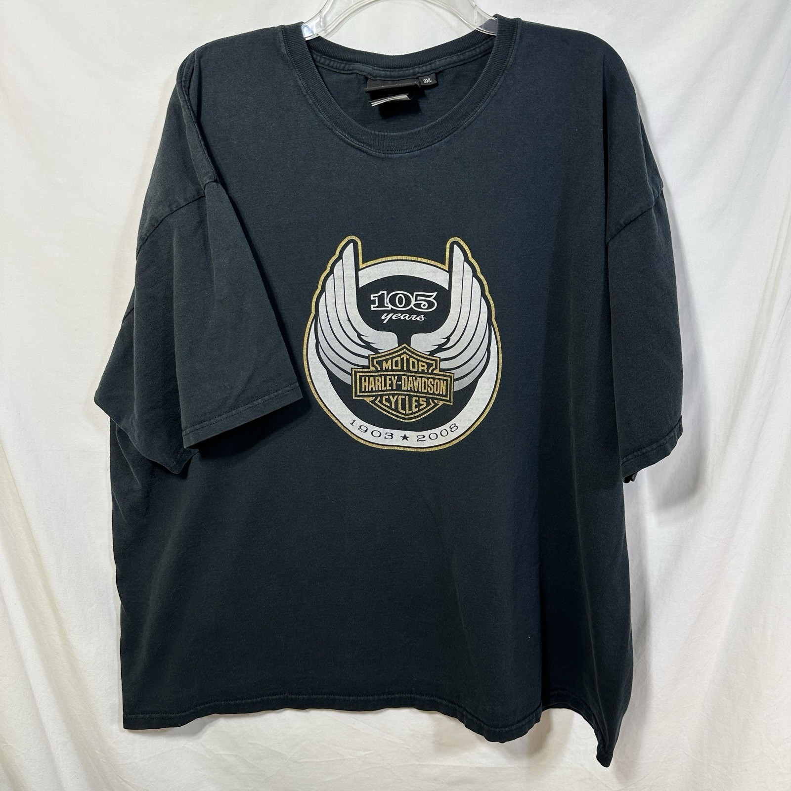 Genuine Harley-Davidson Motorcycles 3XL 105 Years 2008 T-Shirt Biker USA Made