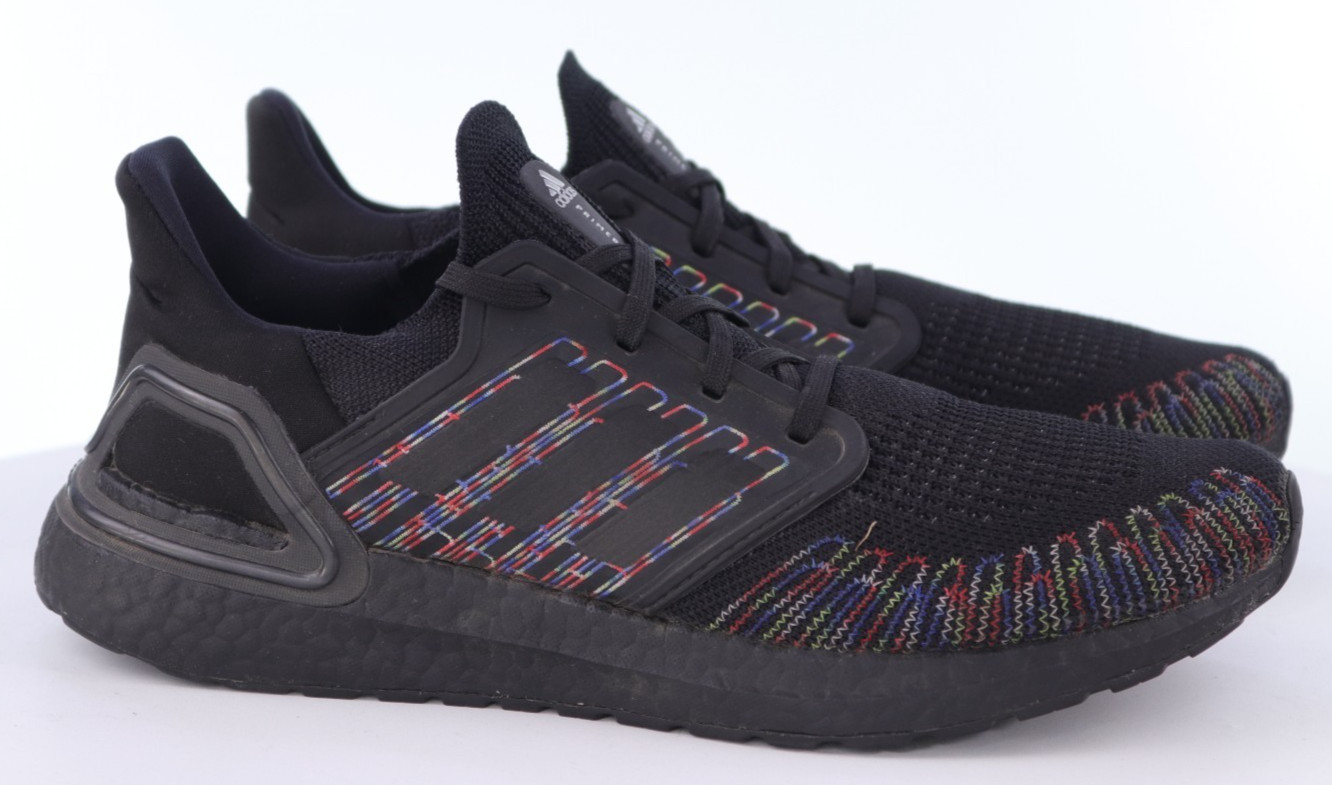 Adidas Ultra Boost 2.0 Men’s Running Shoes Size 9.5 M Black Multi Color EG0711