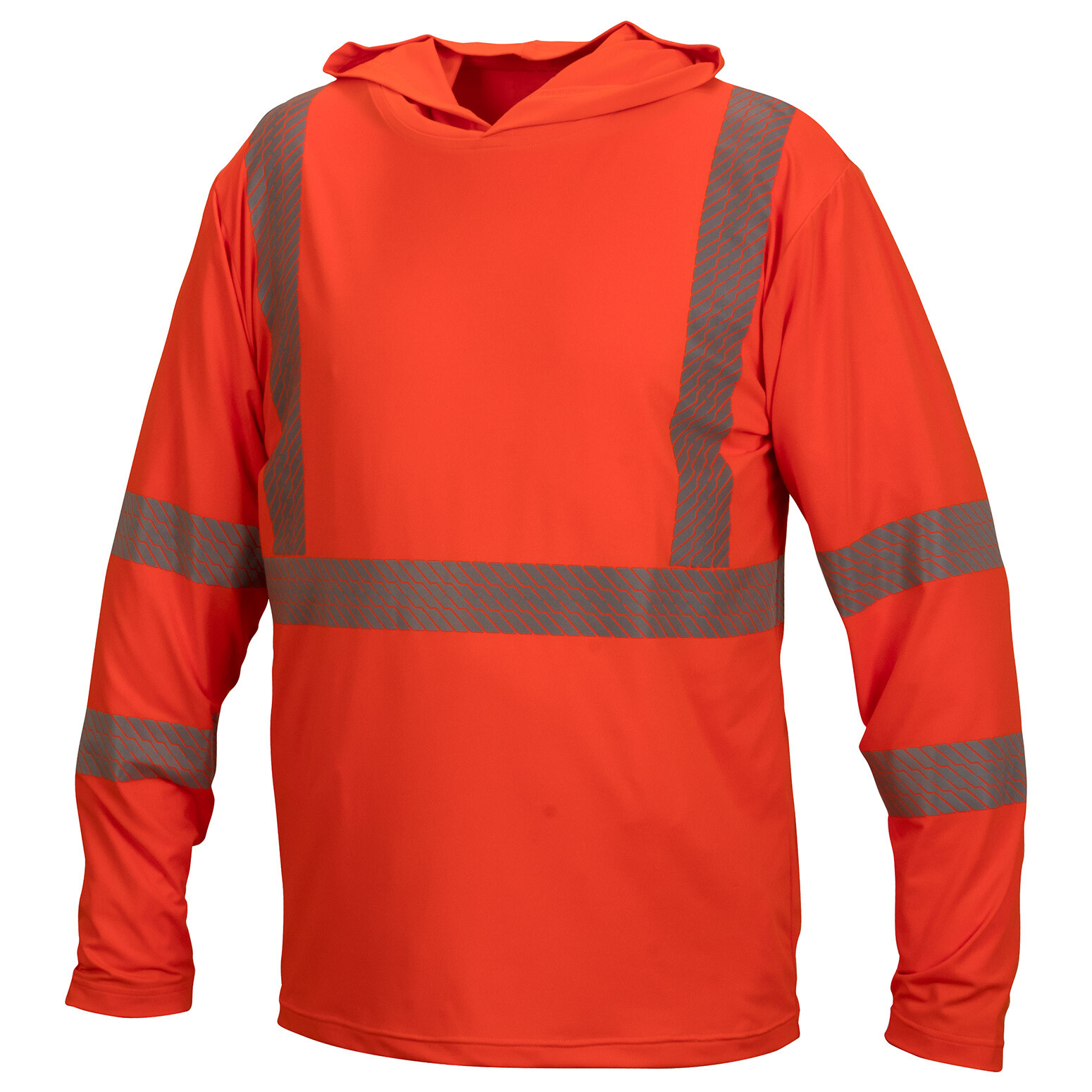ANSI CLASS 3 HIGH VISIBILITY REFLECTIVE CONSTRUCTION LONG SLEEVE HOODIE T SHIRT