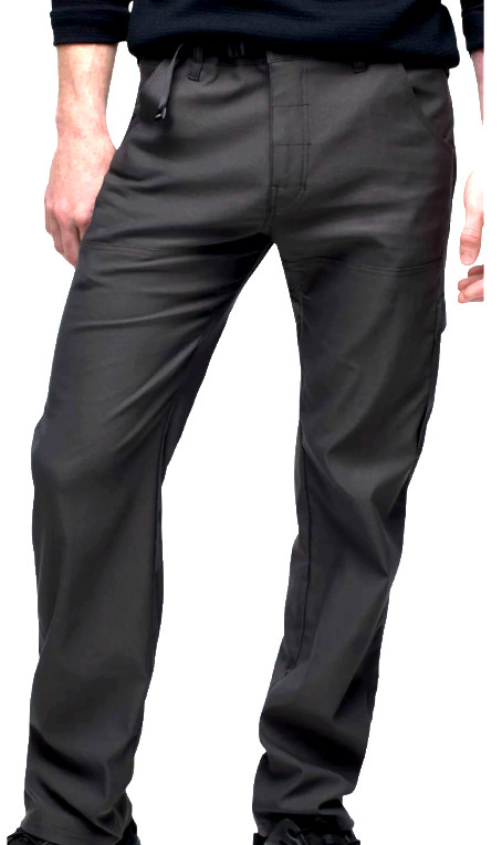 Prana Mens ZION Pants Iron Grey Stretch Convertible Roll-Up Size 36 x 32 A+