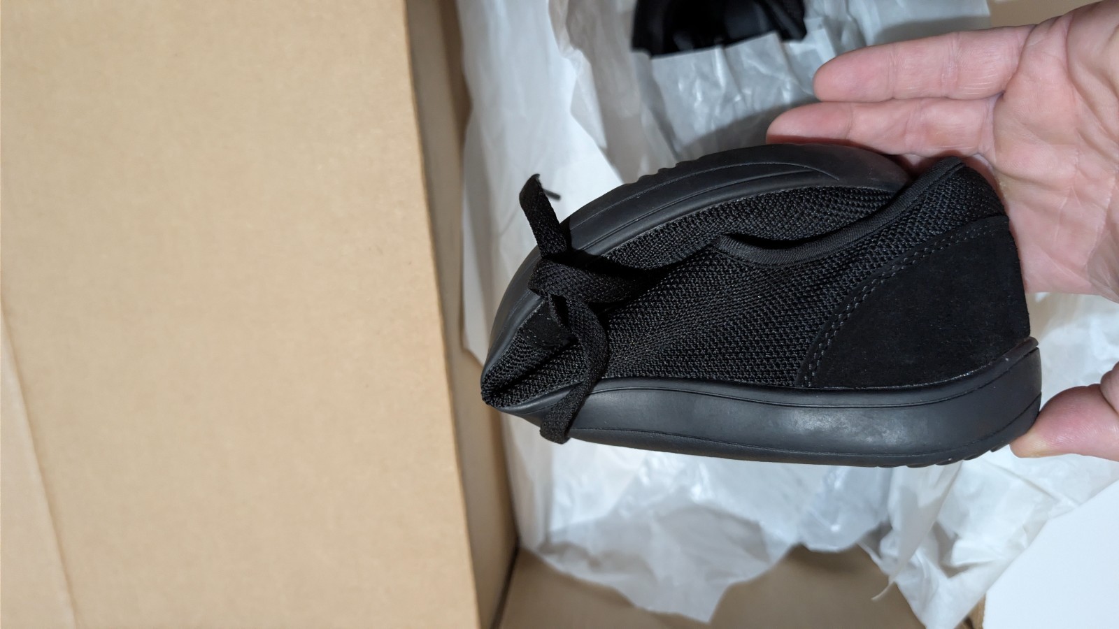 Unisex Hobibear Barefoot Minimalist Sneakers Lightweight Knit Black Shoes EU 46