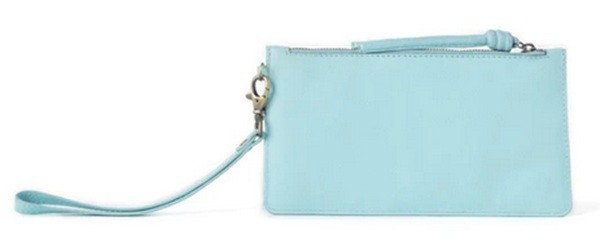 Myra Bag #12832 Rich Turquoise Embroidered Leather 7.75″x4.25″ Wallet~Zip~Snap