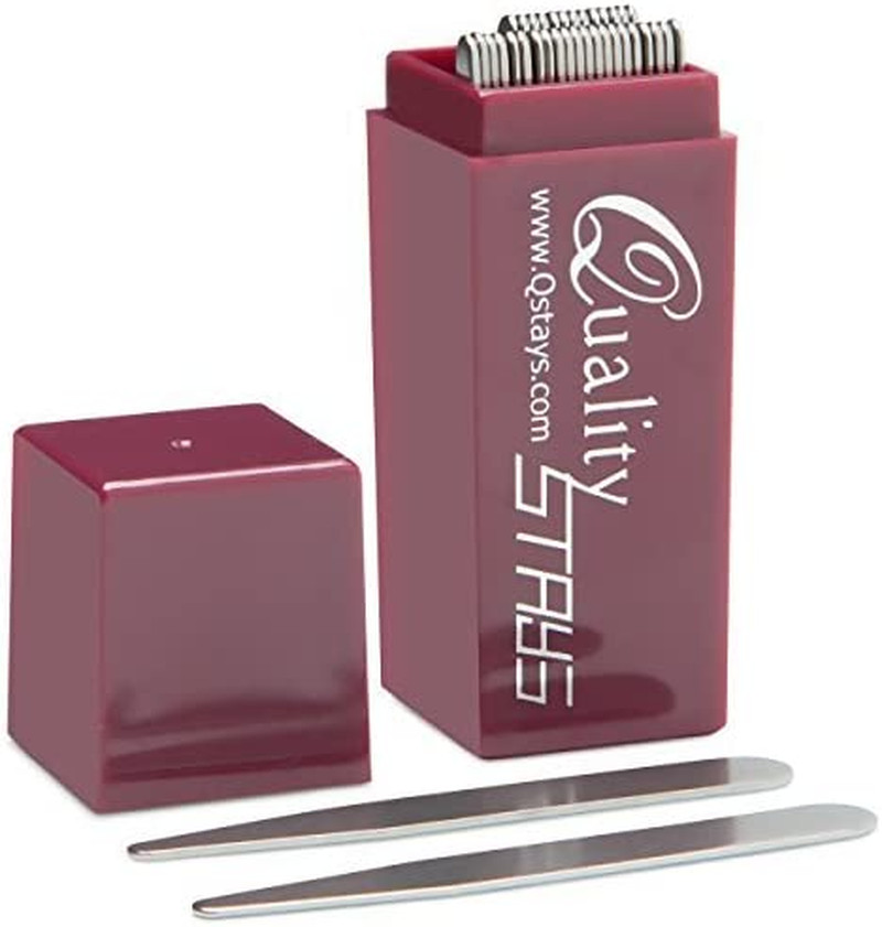 2.5″ Stainless Steel Collar Stays for Men- Set of 36 Dress Shirt Collar Stays