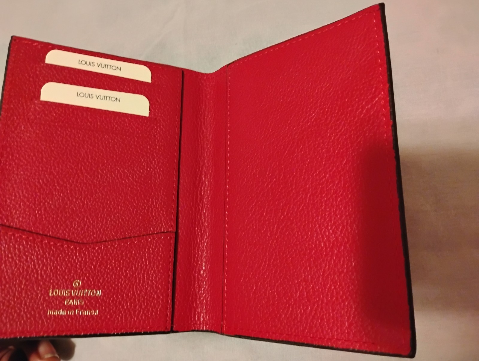 Louis Vuitton Pocket Organizer Monogram Empreinte Red Scarlet Card Holder Wallet