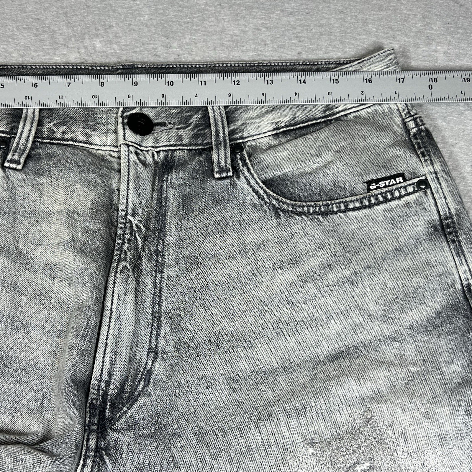G Star Jeans Raw Type 96 Loose Distressed Zipper Fly Gray Size 32X28 Y2K Style