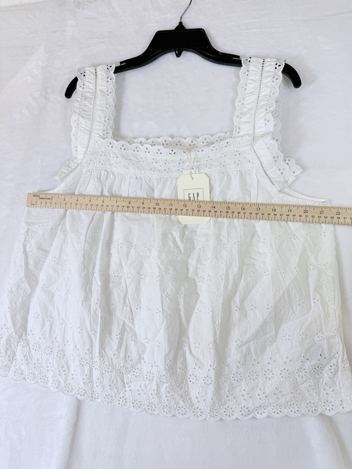 GAP x Doen Eyelet Top Large Cotton Cottagecore Boho New NWT