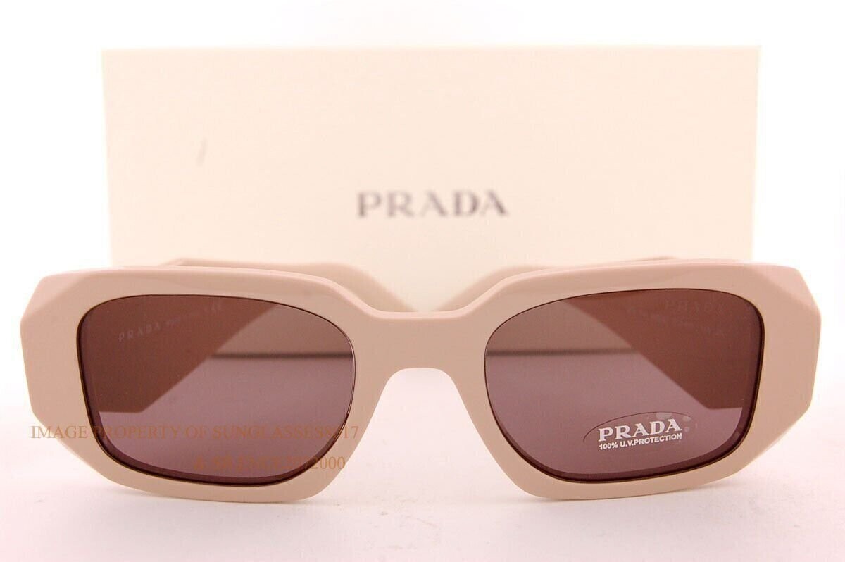 Prada Sunglasses PR17WS VYJ6X1 49mm Powder / Purple Brown Lens