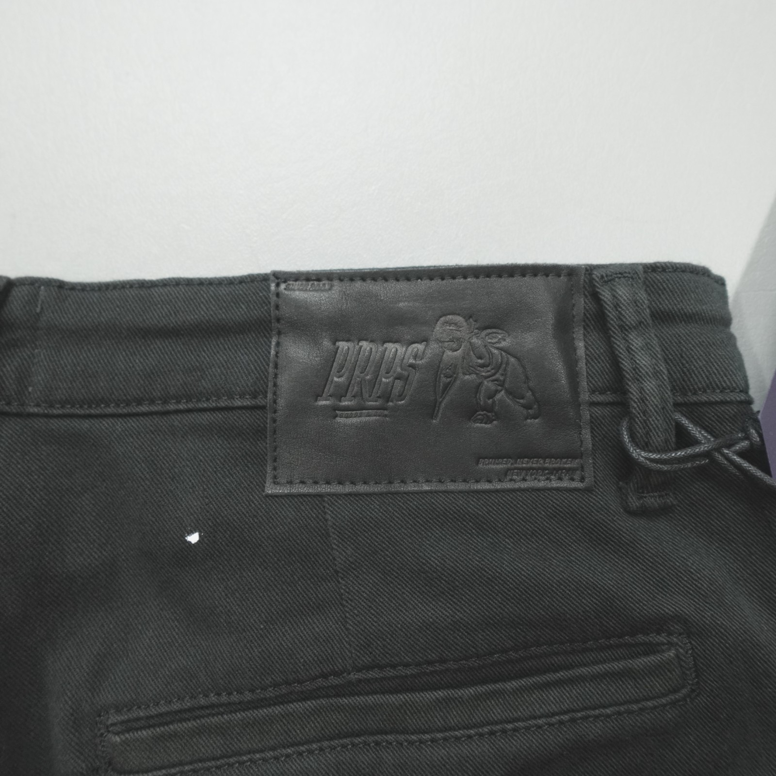 PRPS Windsor Cargo Paint Splatter Tapered Jeans Men’s Size 30×34 Black NWT