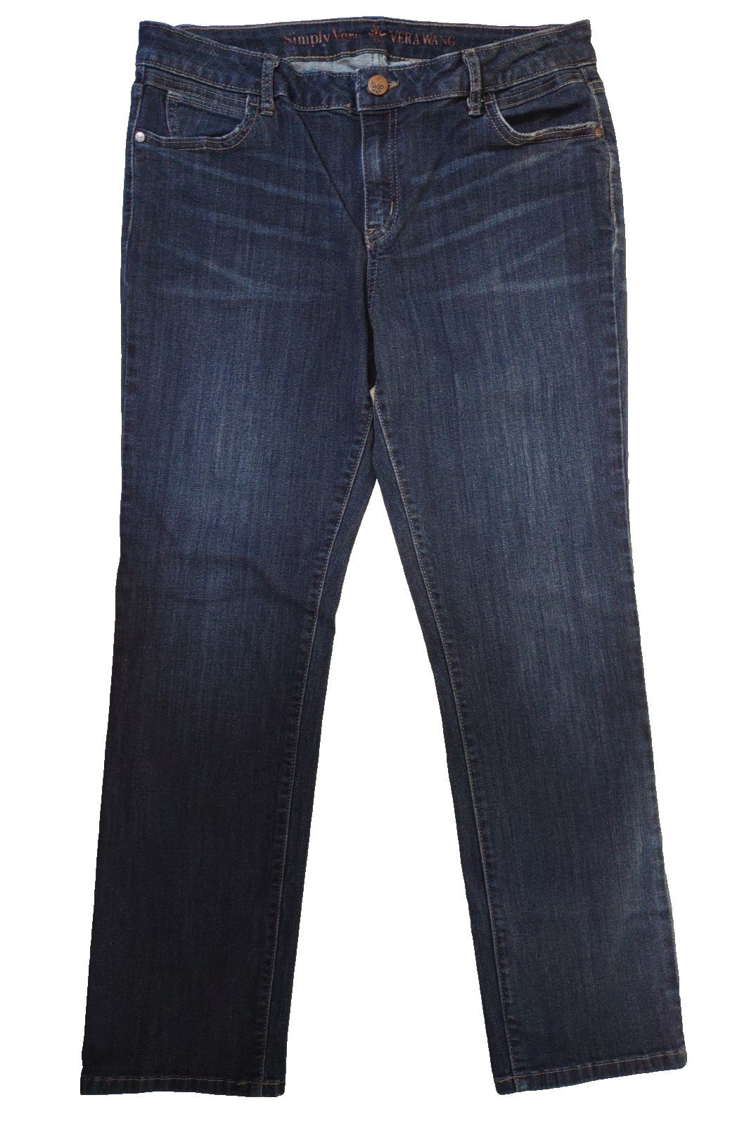 SIMPLY VERA VERA WANG Roll Cuff Dark Wash Capri Jeans Women’s size 12