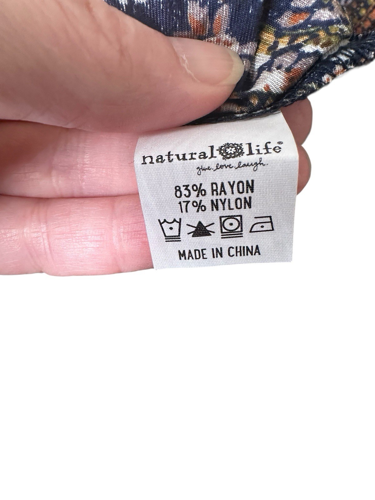 Natural Life Heidi Babydoll Dress Navy Paisley Size XL Tiered Cottagecore New