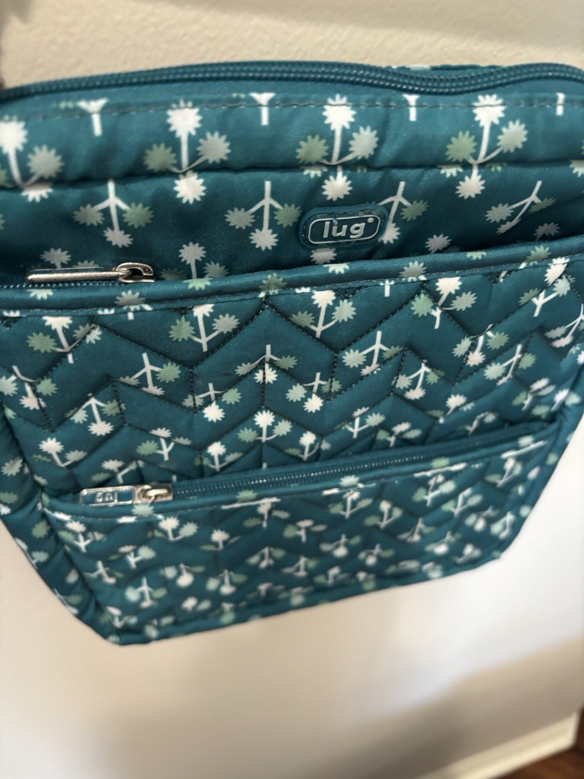 NWT Lug Compass Shoulder Pouch Quilted Print Medium N/S Crossbody Bag Purse