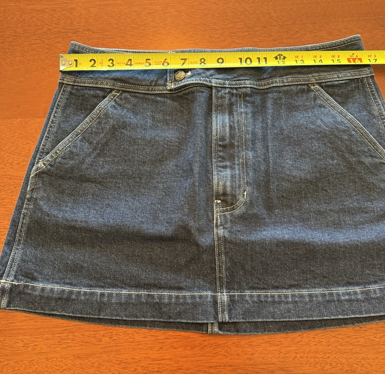 Veronica Beard Bowen Denim Mini Skirt Size 10 Blue Indigo Rinse Dark Wash NWT