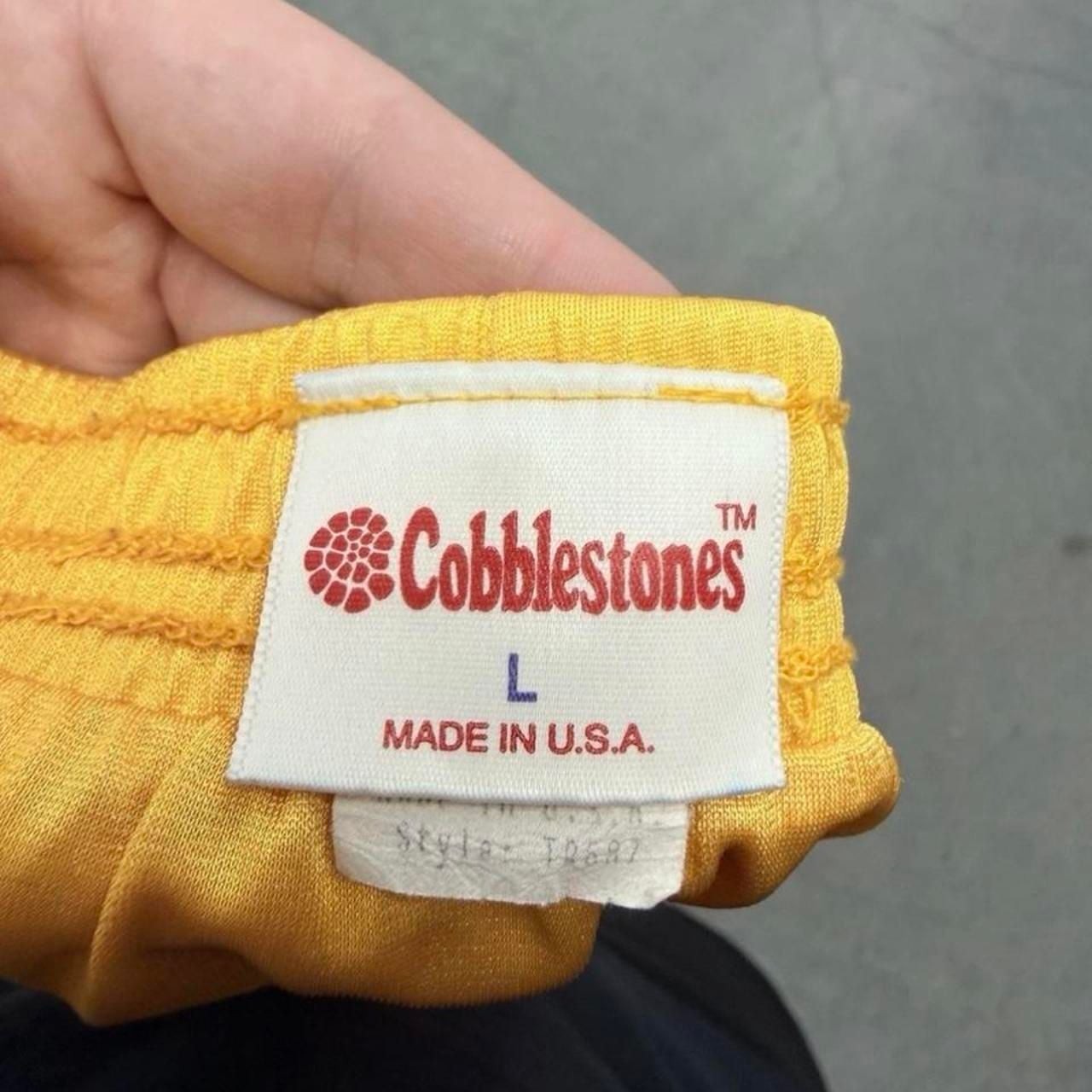 Vintage Cobblestones Central Middle School Cross Country Track Shorts Yellow Bla