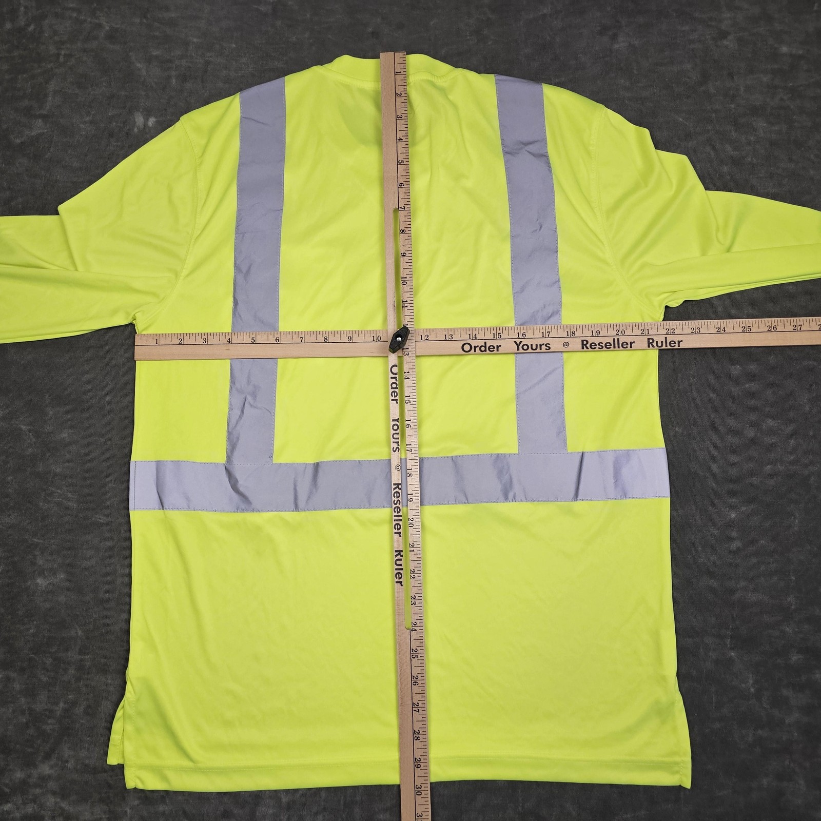 Walls Hi Vis Shirt Mens Medium Yellow Long Sleeve 3M Scotchlite ANSI Class 2