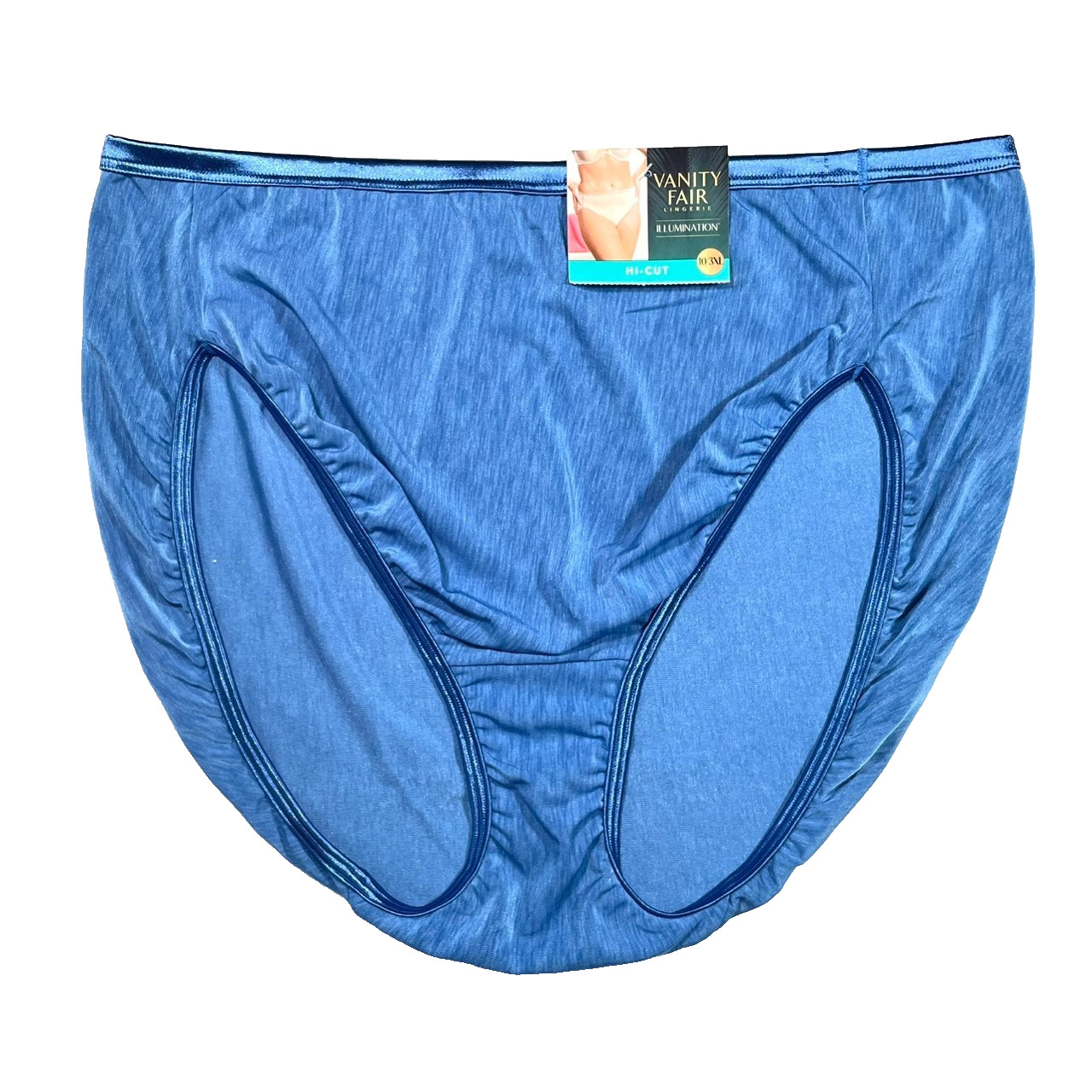 NWT Vanity Fair Women’s 10/3XL Illumination Hi-Cut Brief Underwear 13108 Blue