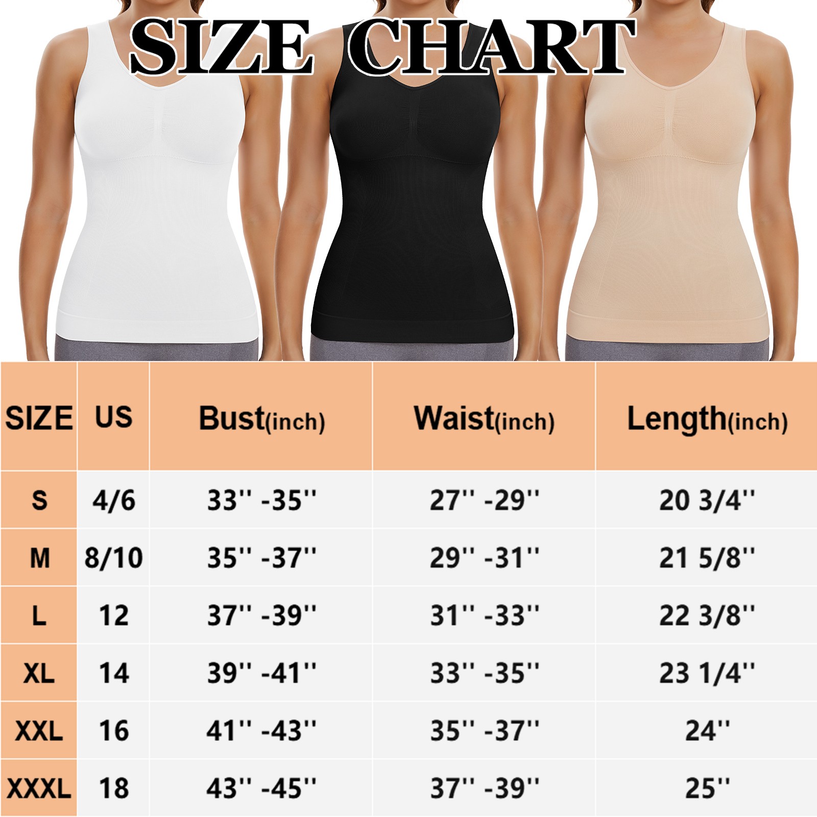 Women’s Removable Bra Shapewear Slimming Body Tummy Waist Cami Shaper Tank Top