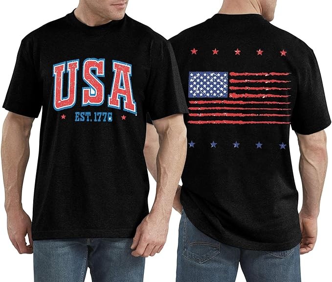 250th Anniversary T-Shirt for Men 4th of July America Flag Patriotic Graphic
