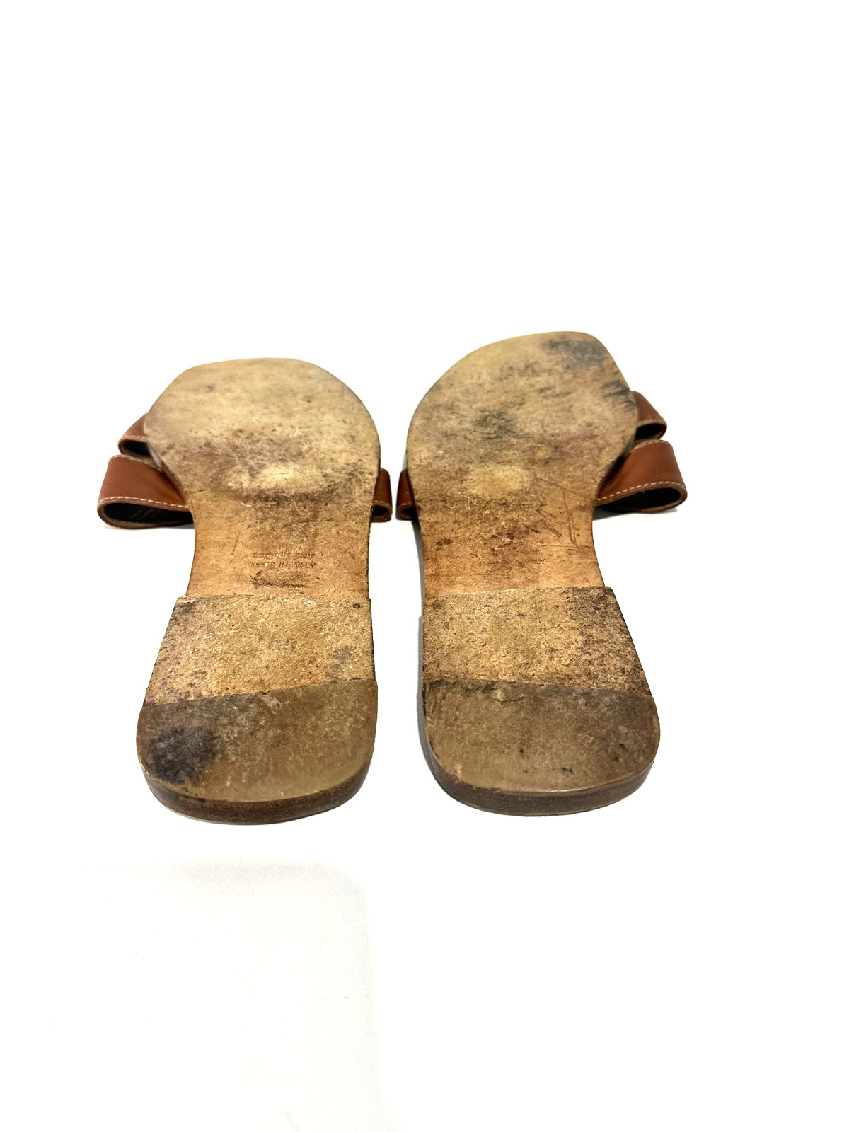 Hermes Epsom Oran Sandals Size 40 EU/ 10 US/ 7 UK Brown
