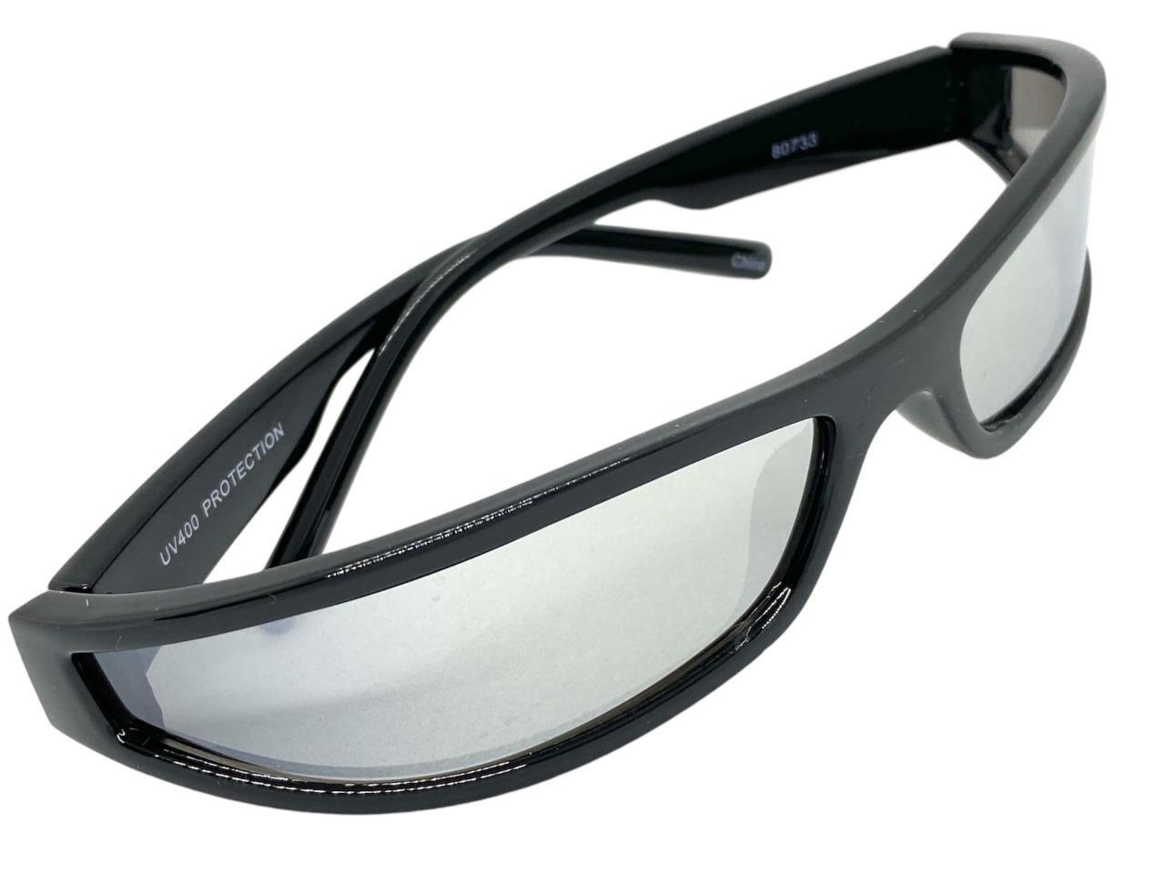 SPACE ROBOT FUTURISTIC Raver Party Biker Hardcore SUN GLASSES Thin Black Frame