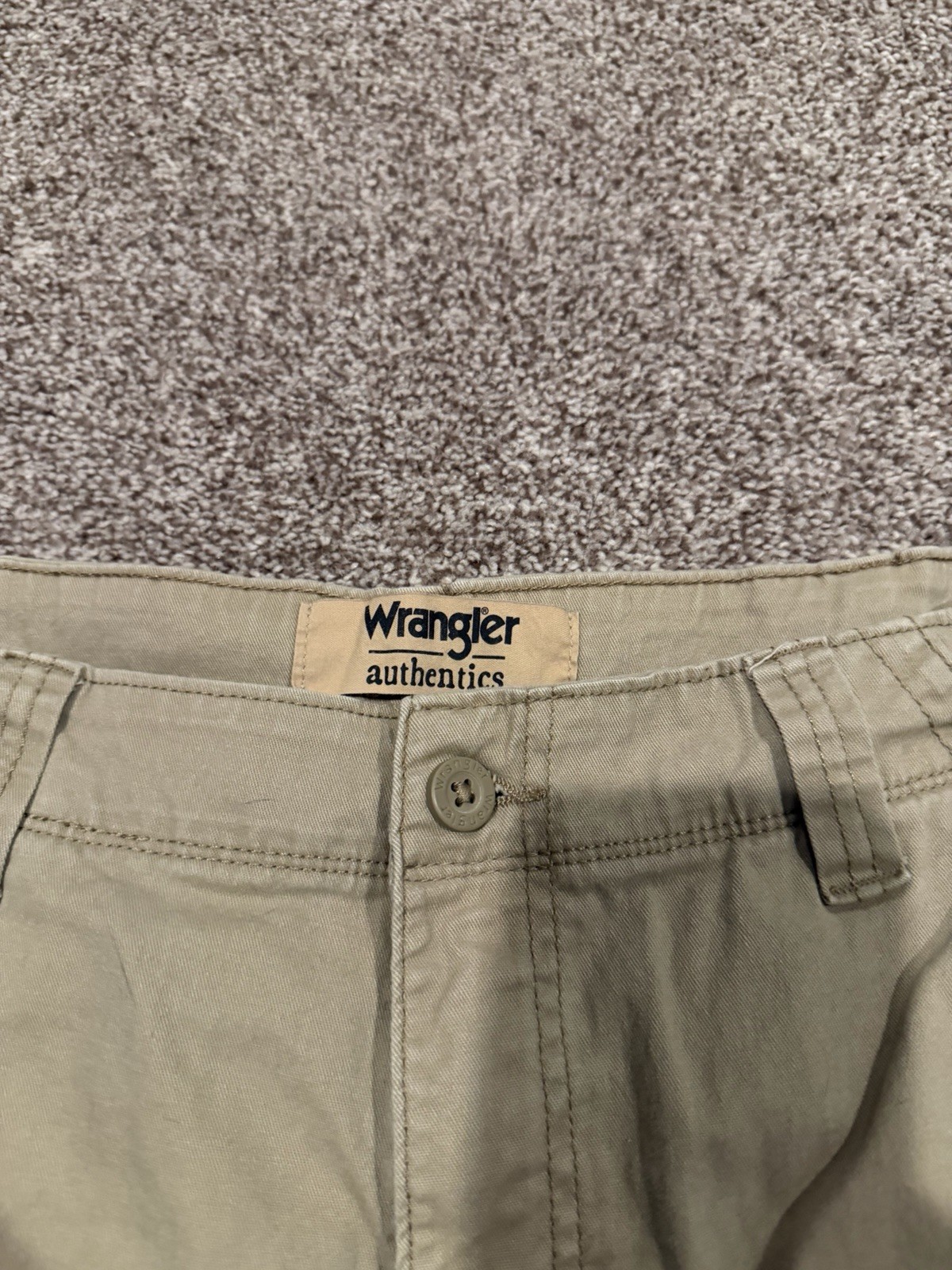 Wrangler Authentics Cargo Shorts – Men’s Size 36 – Khaki – Excellent Condition