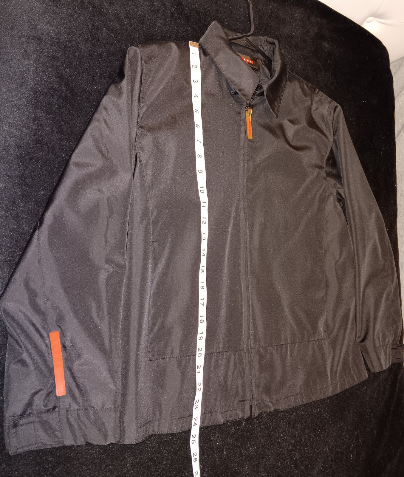 Prada Sport Vintage Polyester Zip Up Jacket Black Women’s Size L/XL