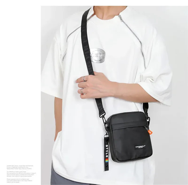 Simple Mini Men Crossbody Bag For Phone Side Bag Casual Waterproof PU Leather