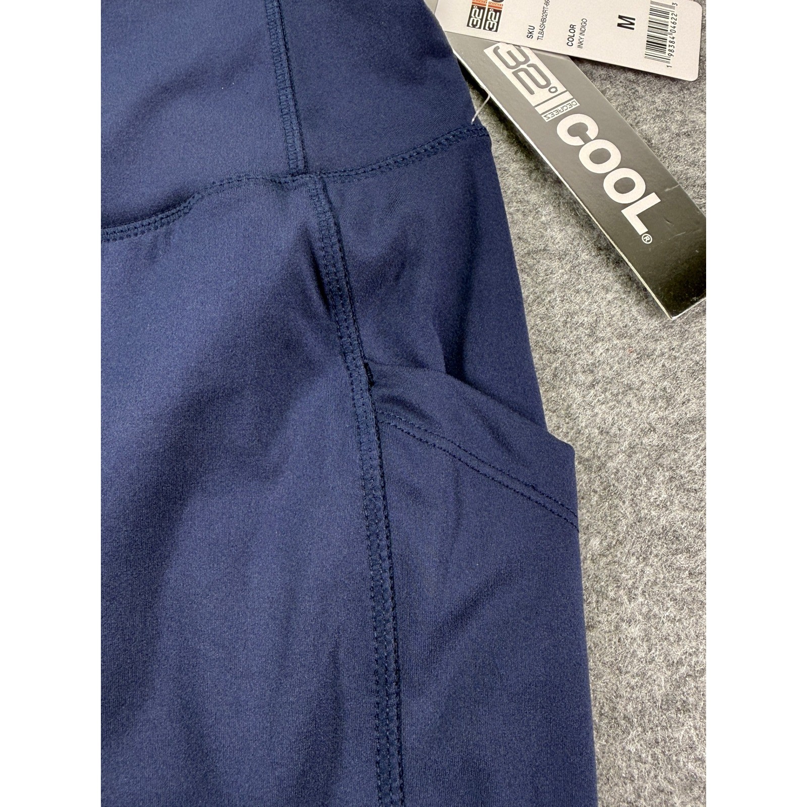 32 Degrees Cool Leggings Medium Blue High Rise Side Pocket TLBASHB02RT-664-M