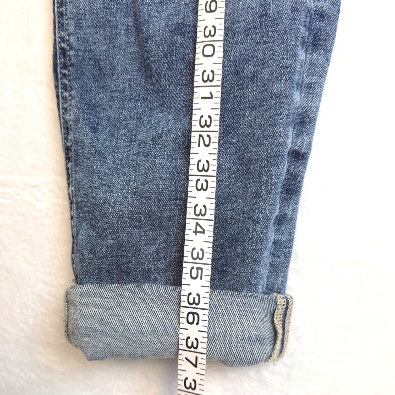Maurices High Rise Boyfriend Distressed Jeans Blue Button Fly Size 8 Reg