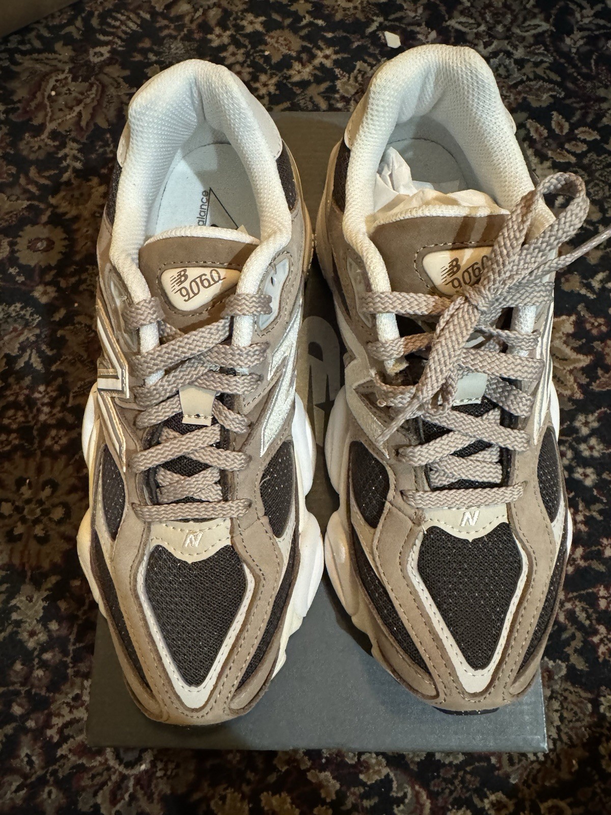 New Balance 9060 Arid Stone Black Cement Running Shoes Size 6 Men / 7.5 Women