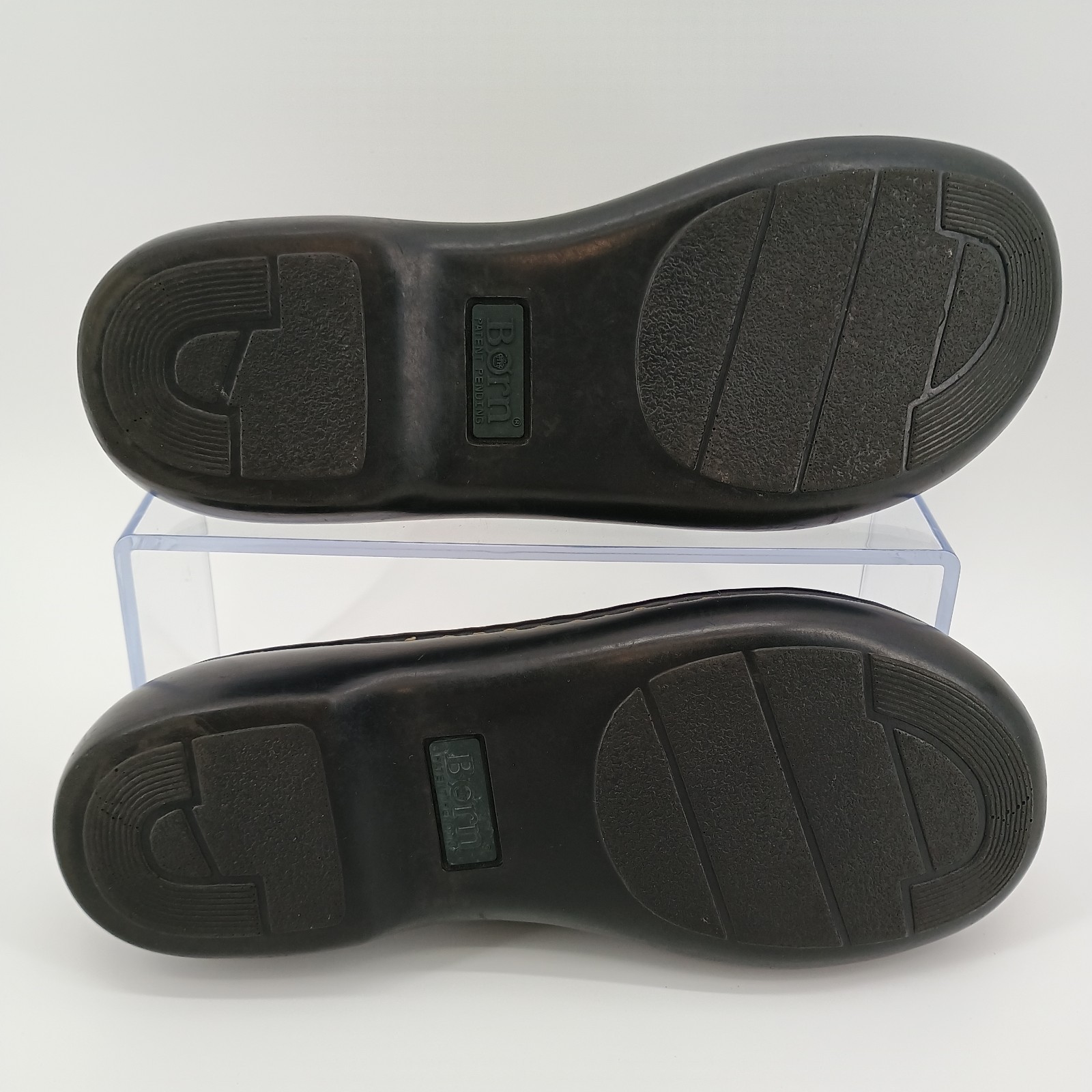 Børn Women’s Leather Slide Sandals 7 M Black Comfort Wedge B4585