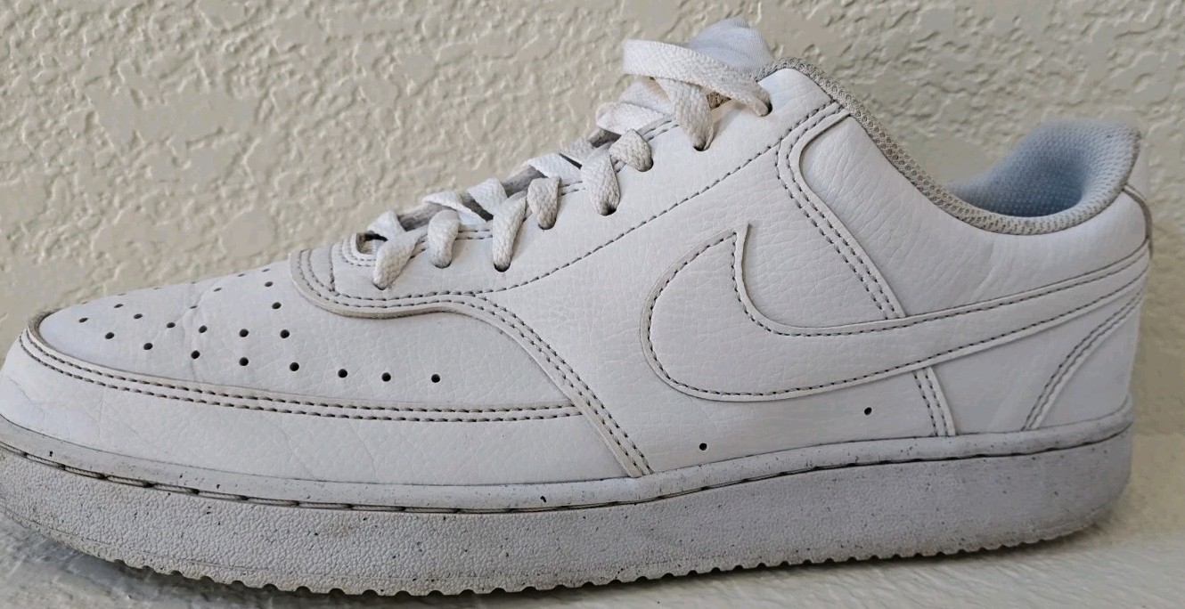 Nike Court Vision Men’s 10 Next Nature Low Triple White Used excellent