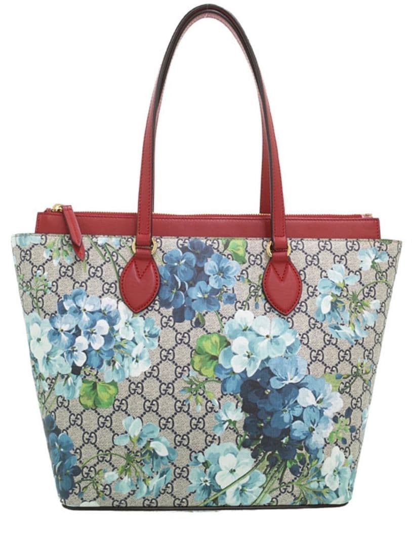 Unused GUCCI GG blooms pattern tote bag Gift Present 0611b