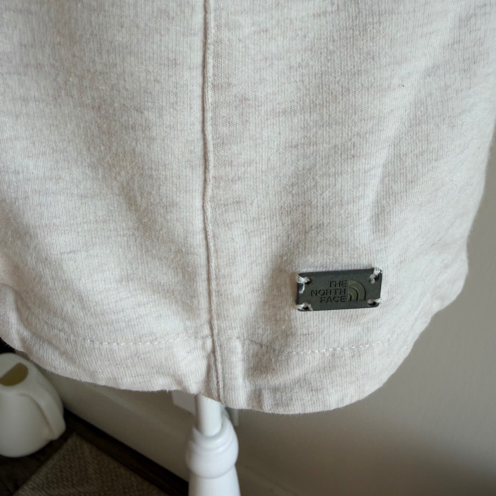 The North Face Asymmetrical Zip Hooded Thumbhole Tunic Oatmeal Womens S Gorpcore