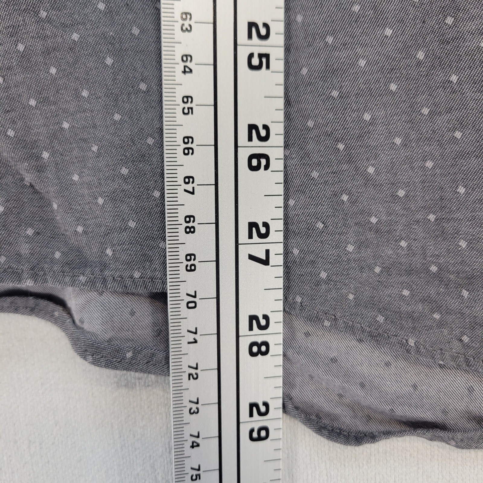 Michael Kors Button Down Shirt Mens L 16.5/32-33 Gray Slim Fit Diamond Print