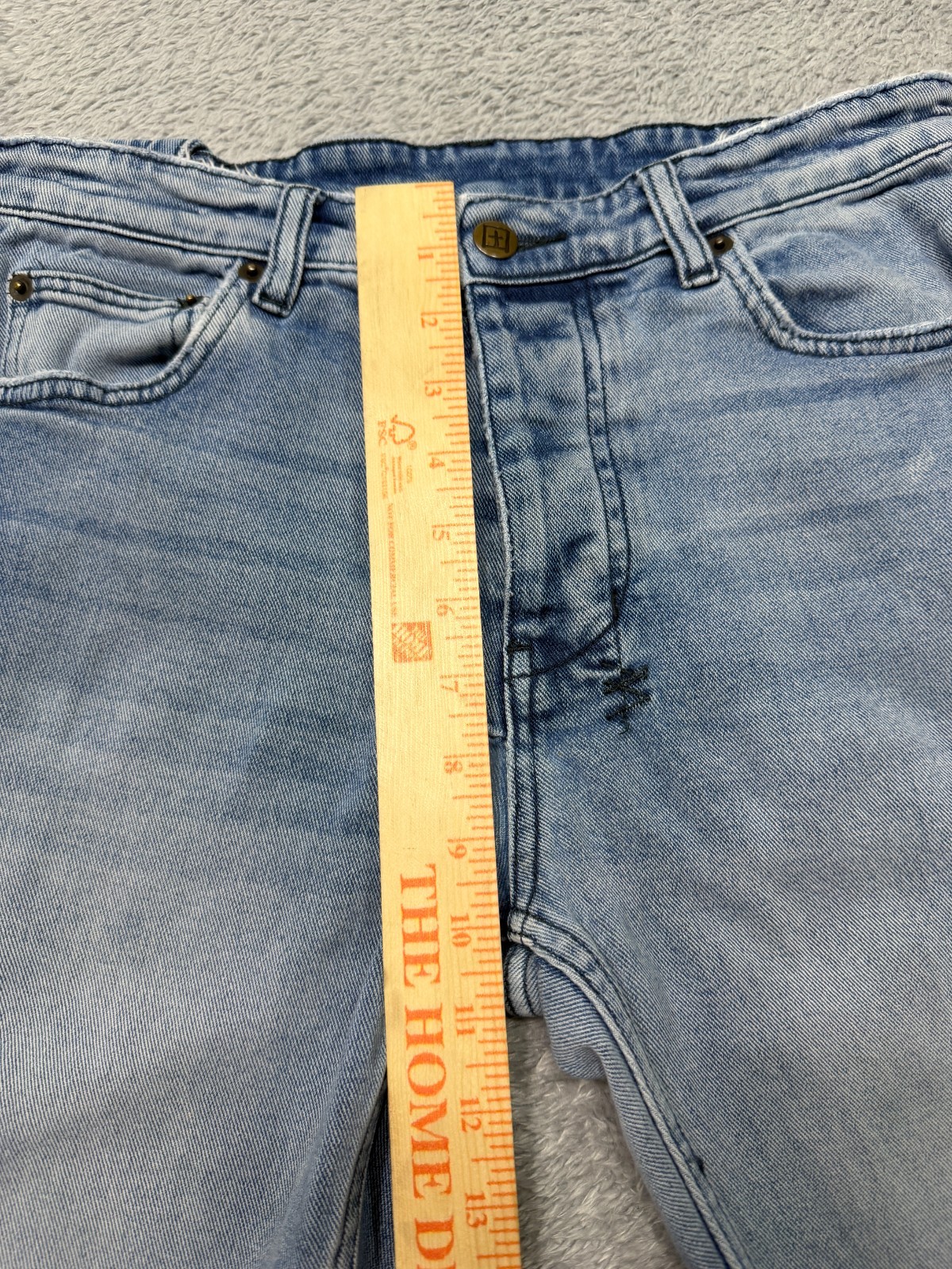 Ksubi Chitch Jeans 32×29.5 Philly Blue Distressed Skinny Stretch Button Fly