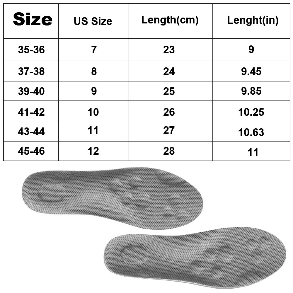 4D Massage Sports Insoles – Ultra Soft, Shock Absorption & Breathable Comfort