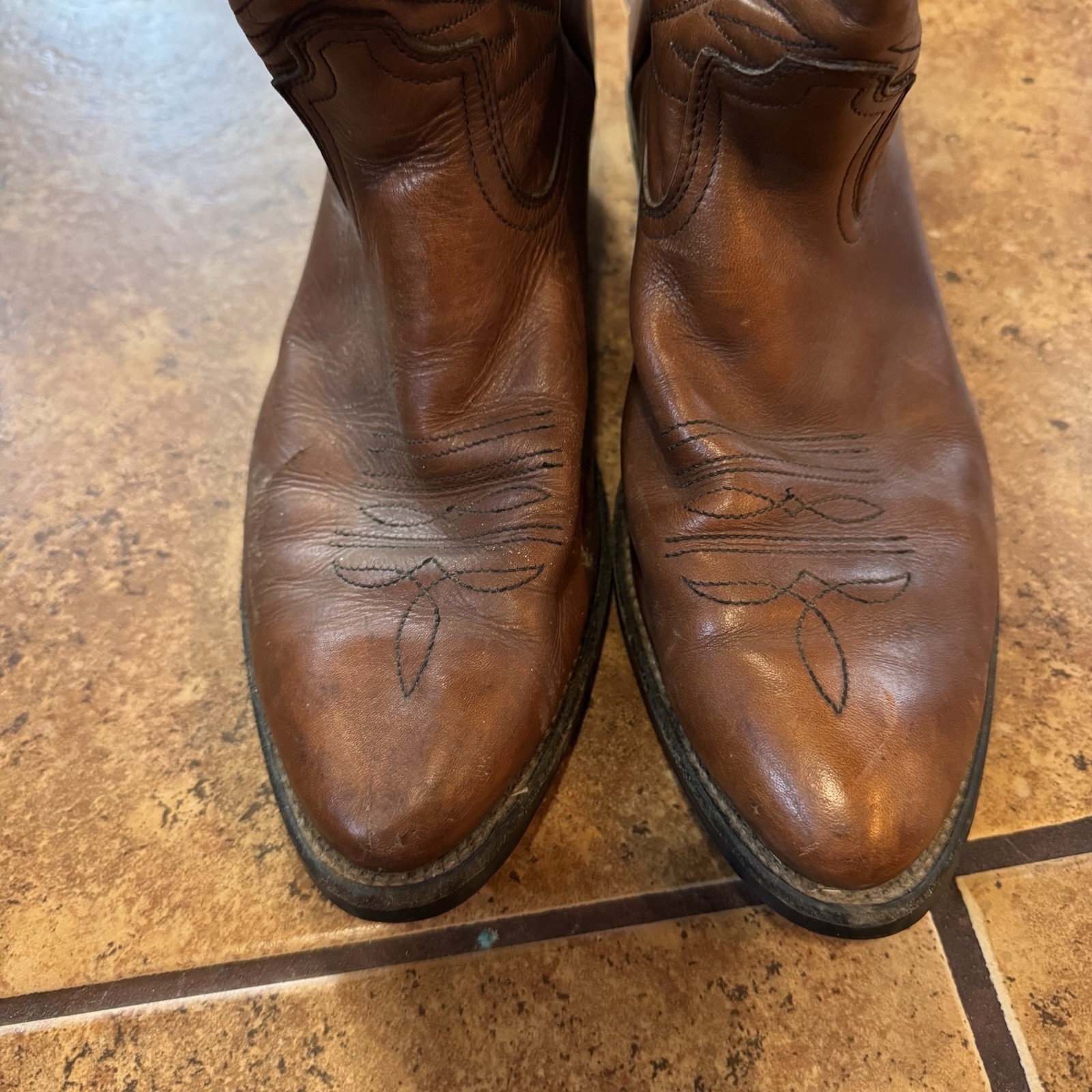 Vintage Red Wing Pecos Cowboy Boots Leather Made In USA Sz 11.5 B Western