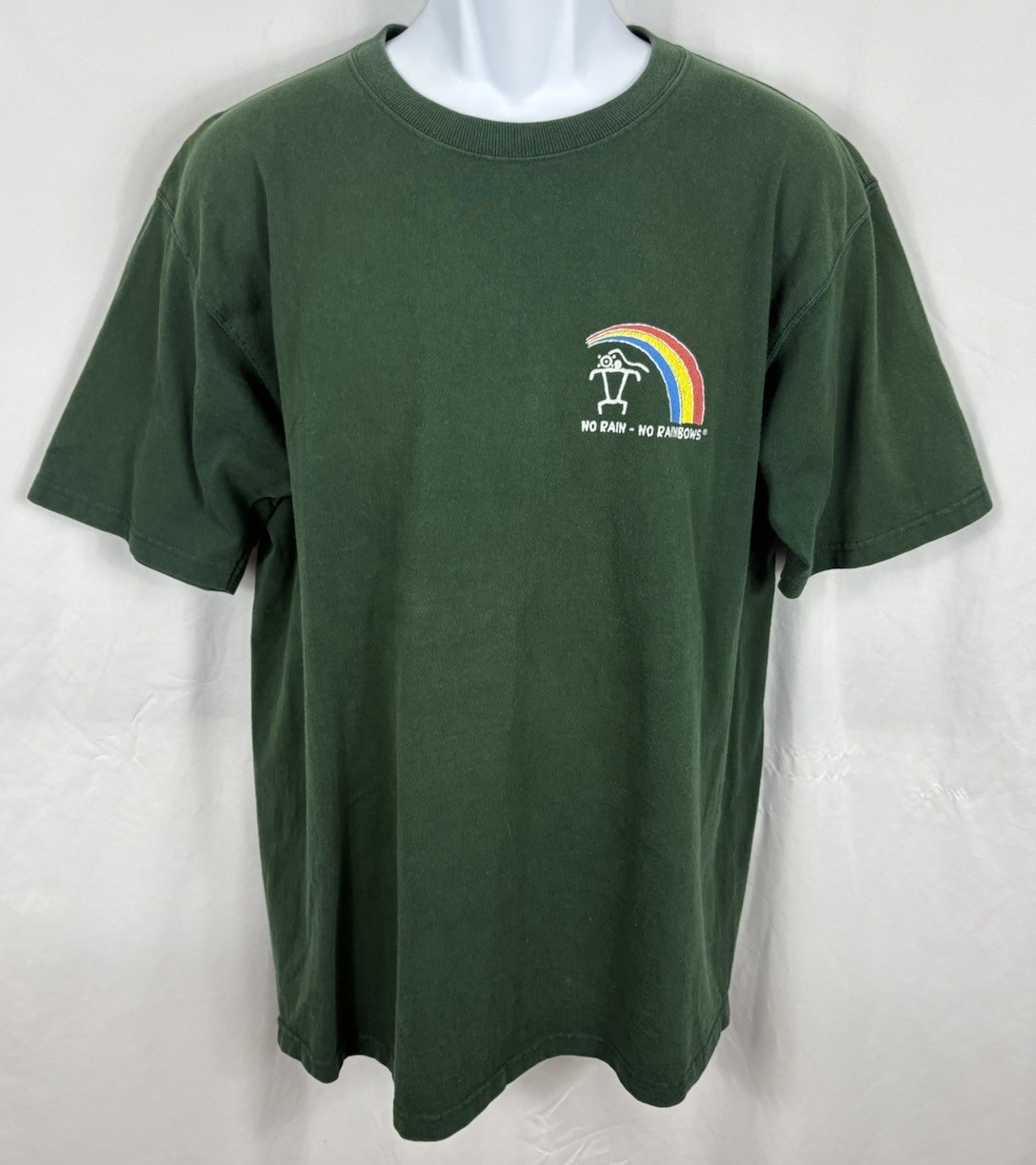 Vintage Kimo’s Maui Hawaii Double-Sided T-Shirt Large “ No Rain No Rainbows”