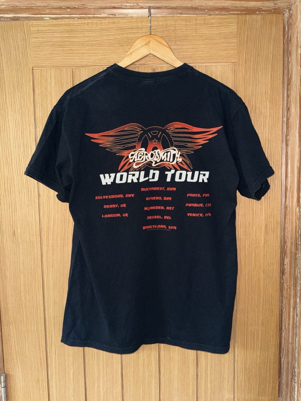Aerosmith Flames Group World Tour 2010 Music T Shirt Size Medium