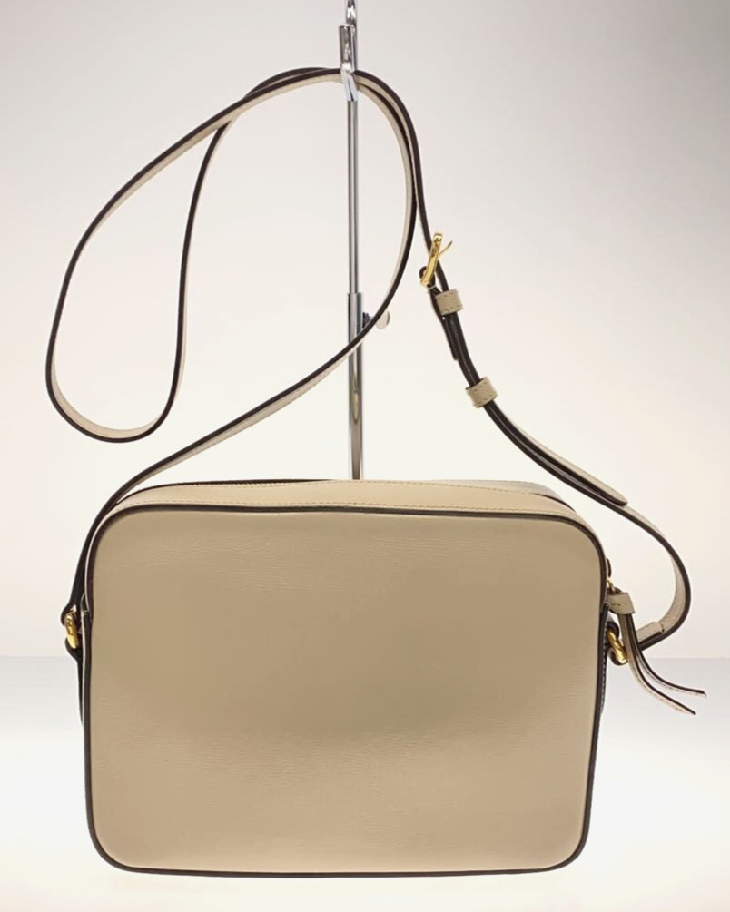 Gucci Horsebit 1955 Leather Shoulder Bag Beige Handbag W 8.86in Authentic 645454