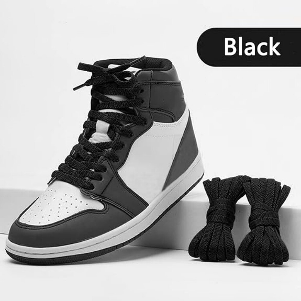 Double Layers Flat Shoe Laces Strings for Boots Sneakers Athletic Tennis Shoes