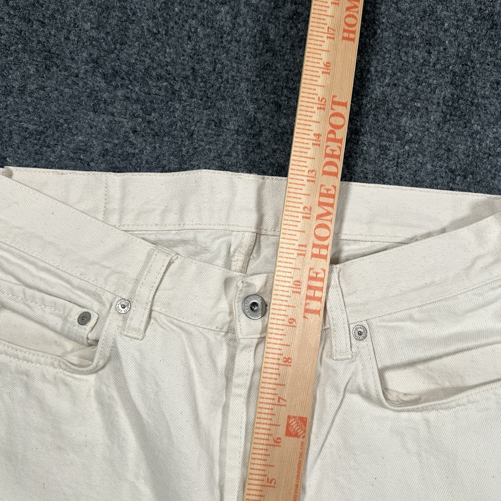 Asphalte Denim Jeans Selvedge Cream White Men’s Size 31×33 Portugal